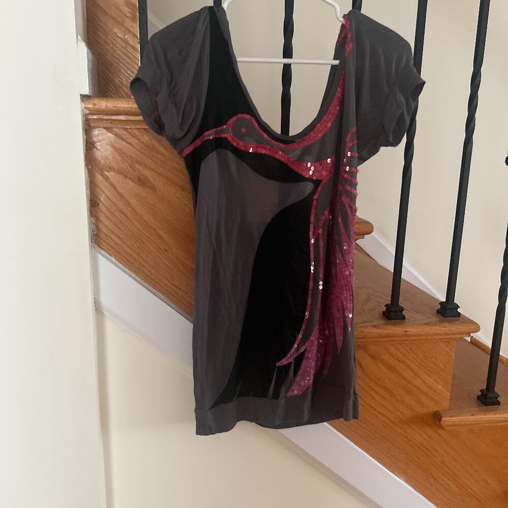RINGSPUN Women's Sequins Top Size 2